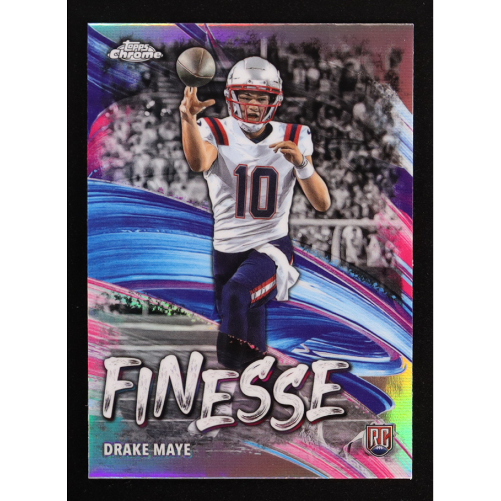 Drake Maye 2024 Topps Chrome Finesse Refractors #F2 RC at PristineAuction.com