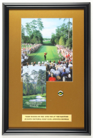 "Tiger Woods on the 18th Tee at The Masters" Custom Framed Photo Display with Spectator Guide & Masters Tournament Pin at PristineAuction.com