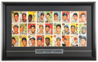 1954 Topps Uncut Card Sheet Custom Framed Display with Title Plaque at PristineAuction.com
