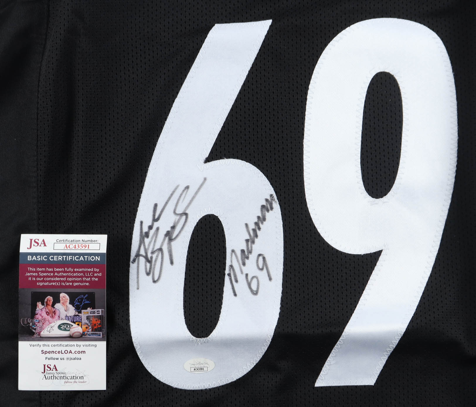 Andrew Bryniarski Signed Jersey Inscribed "Madman 69" (JSA) at PristineAuction.com Andrew Bryniarski Signed Jersey Inscribed "Madman 69" (JSA) at PristineAuction.com