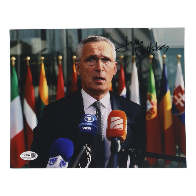Jens Stoltenberg Signed 8x10 Photo (JSA) at PristineAuction.com Jens Stoltenberg Signed 8x10 Photo (JSA) at PristineAuction.com