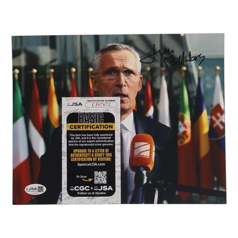 Jens Stoltenberg Signed 8x10 Photo (JSA) at PristineAuction.com Jens Stoltenberg Signed 8x10 Photo (JSA) at PristineAuction.com