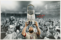 Mike Napoli Signed Red Sox 11x17 Photo Inscribed "'13 WSC" (Authentic Ink) at PristineAuction.com