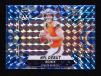 Bo Nix 2024 Panini Mosaic Mosaic Reactive Blue #271 RC at PristineAuction.com