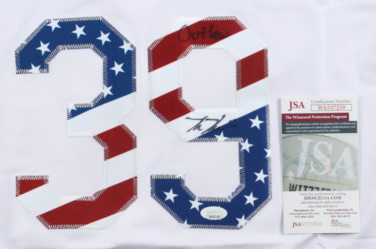 Kevin Kiermaier Signed Jersey Inscribed "Outlaw" (JSA) at PristineAuction.com Kevin Kiermaier Signed Jersey Inscribed "Outlaw" (JSA) at PristineAuction.com