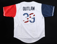 Kevin Kiermaier Signed Jersey Inscribed "Outlaw" (JSA) at PristineAuction.com