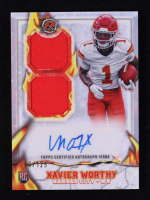 Xavier Worthy 2024 Topps Resurgence Ignite Rookie Patch Autographs White Surge #IPAXW #099/125 RC at PristineAuction.com
