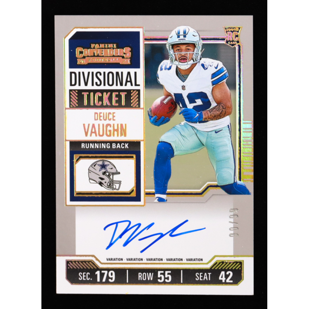Deuce Vaughn 2023 Panini Contenders Divisional Ticket AU #108 #90/99 RC at PristineAuction.com