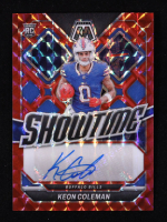 Keon Coleman 2024 Panini Mosaic Showtime Signatures Red #9 #092/199 RC at PristineAuction.com