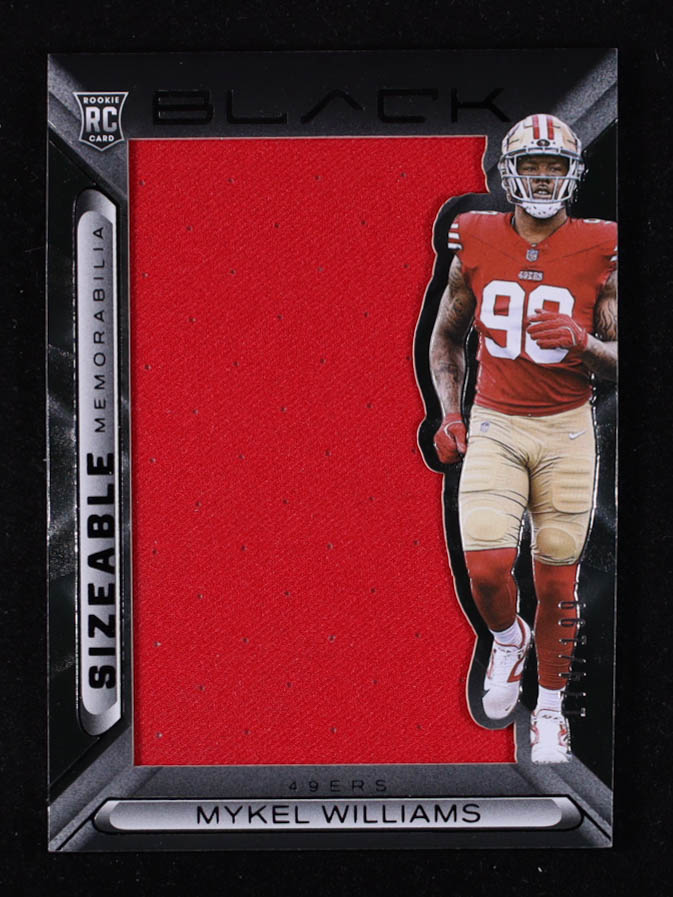 Mykel Williams 2025 Panini Black Sizeable Rookie Memorabilia #6 #174/199 RC at PristineAuction.com Mykel Williams 2025 Panini Black Sizeable Rookie Memorabilia #6 #174/199 RC at PristineAuction.com
