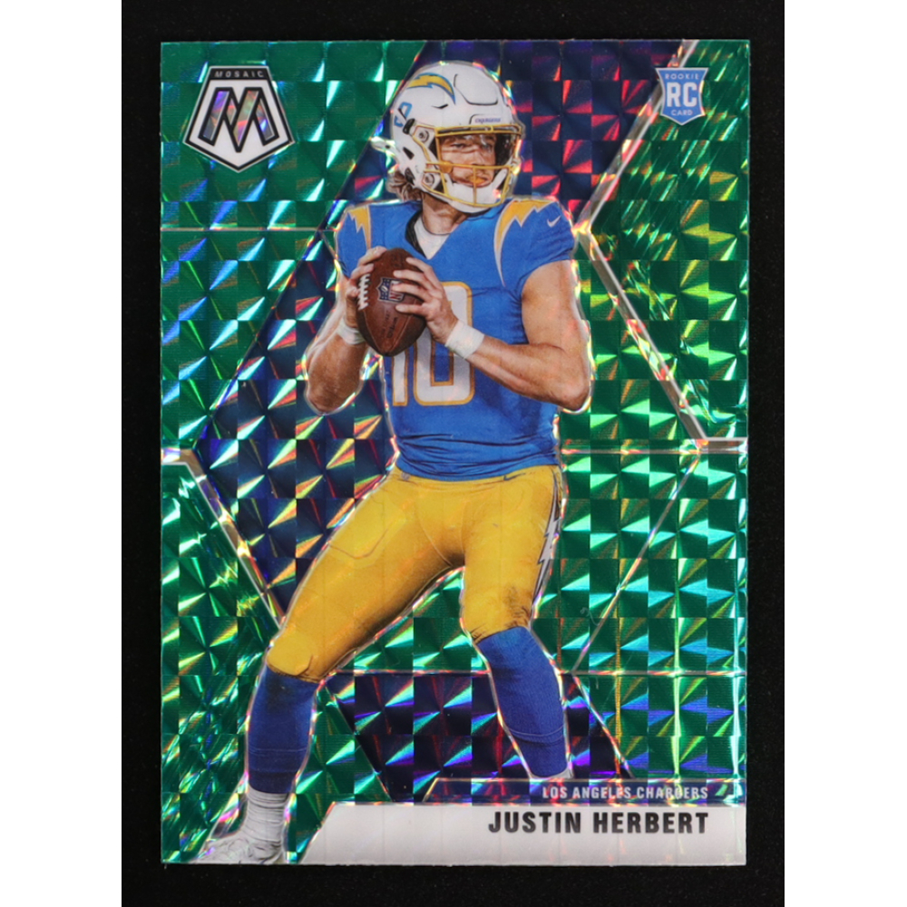 Justin Herbert 2020 Panini Mosaic Mosaic Green #204 RC at PristineAuction.com