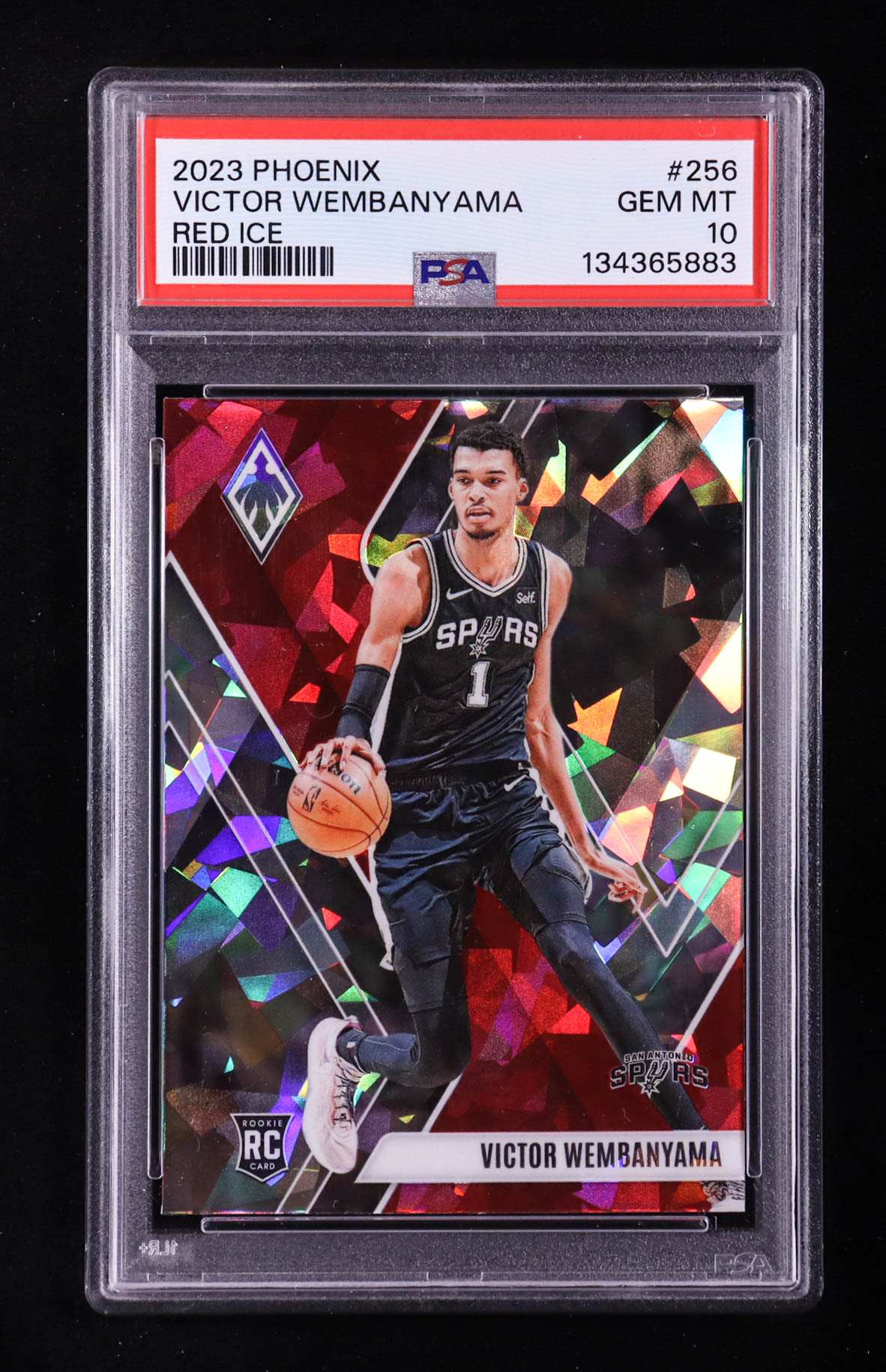 Victor Wembanyama 2023-24 Panini Phoenix Red Ice #256 RC (PSA 10) at PristineAuction.com Victor Wembanyama 2023-24 Panini Phoenix Red Ice #256 RC (PSA 10) at PristineAuction.com