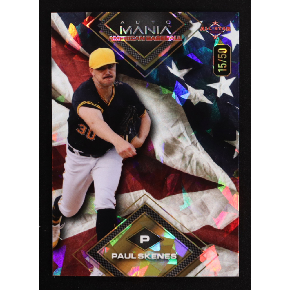 Paul Skenes 2024 Wild Card Automania American All-Star Diamond Flag Crystals #AMADPS2 #15/50 RC at PristineAuction.com