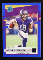 Justin Jefferson 2020 Donruss Press Proof Blue #313 RR RC at PristineAuction.com