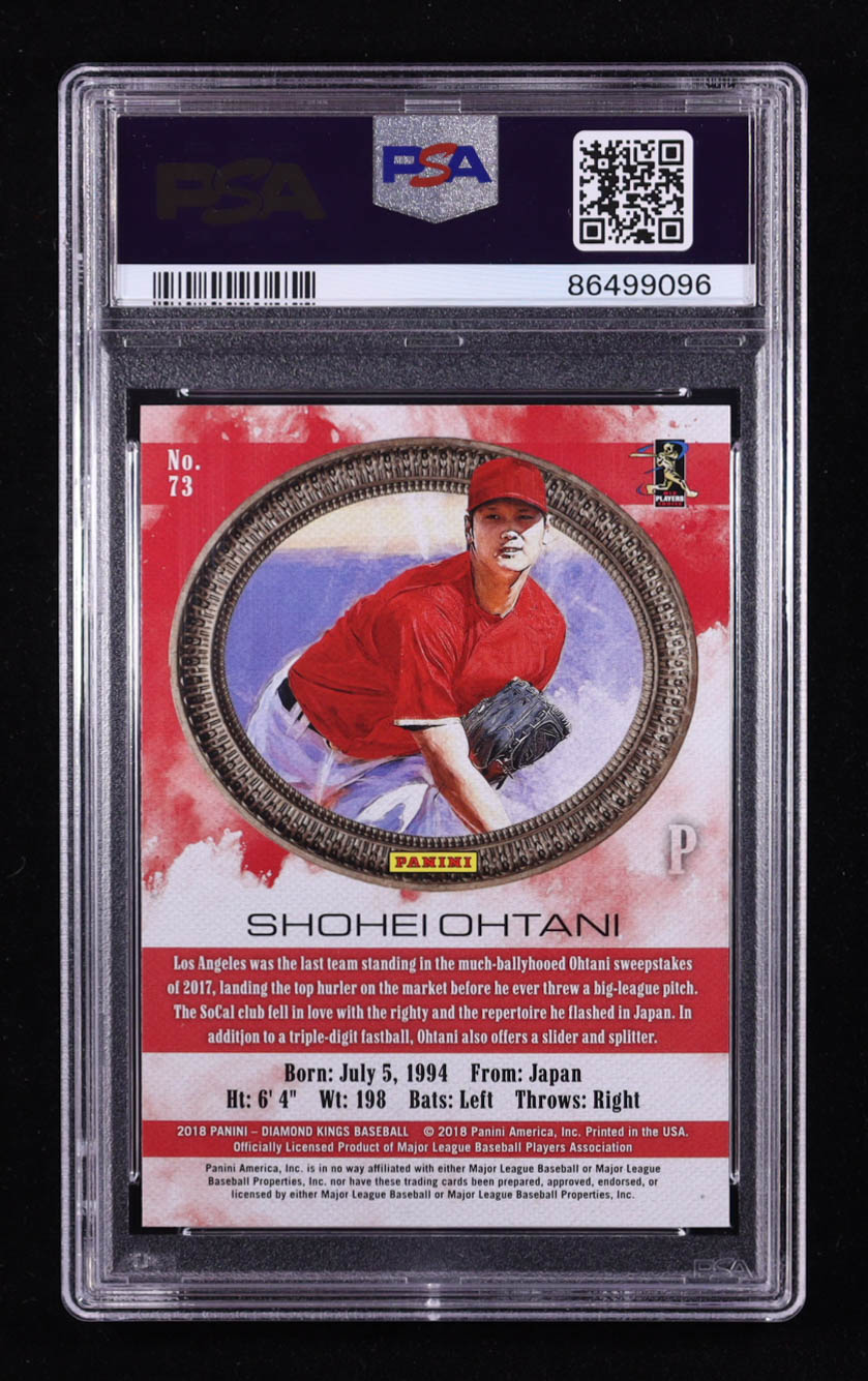 Shohei Ohtani 2018 Diamond Kings #73 RC (PSA 10) at PristineAuction.com Shohei Ohtani 2018 Diamond Kings #73 RC (PSA 10) at PristineAuction.com