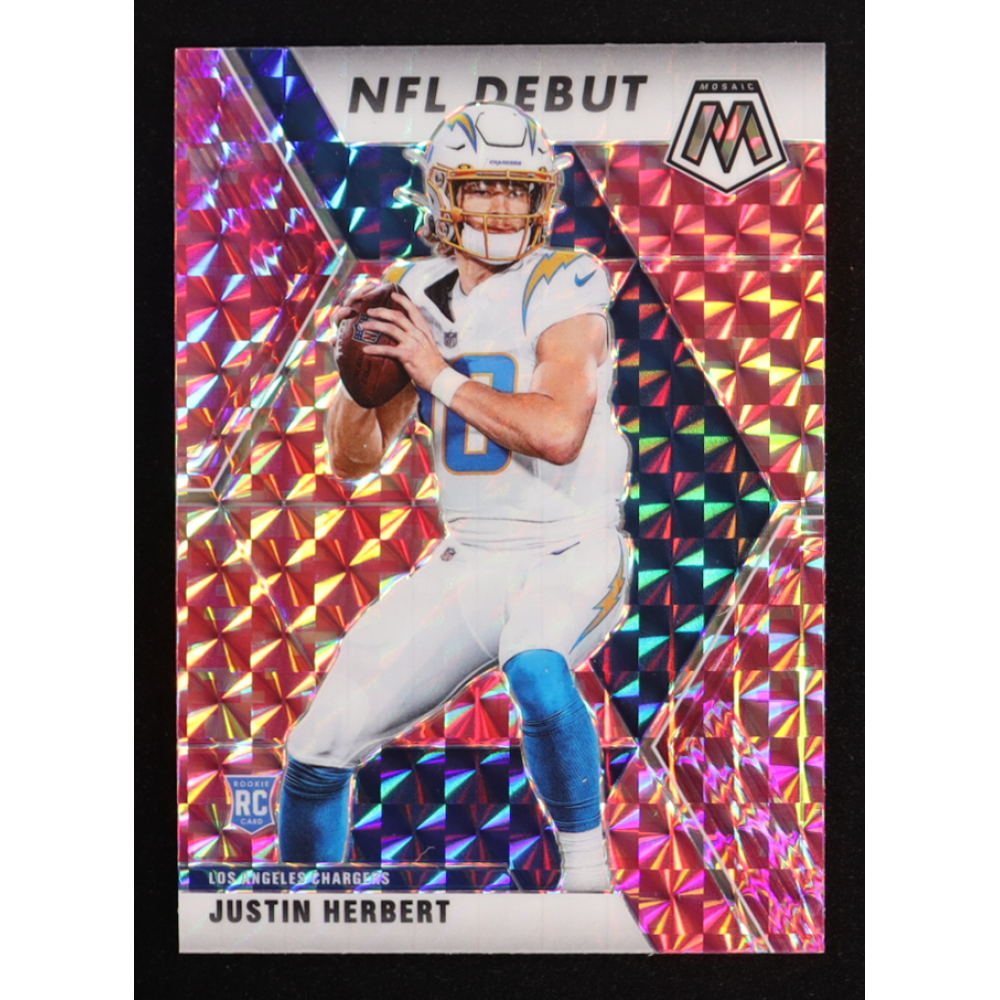 Justin Herbert 2020 Panini Mosaic Mosaic Camo Pink DEB #263 RC at PristineAuction.com