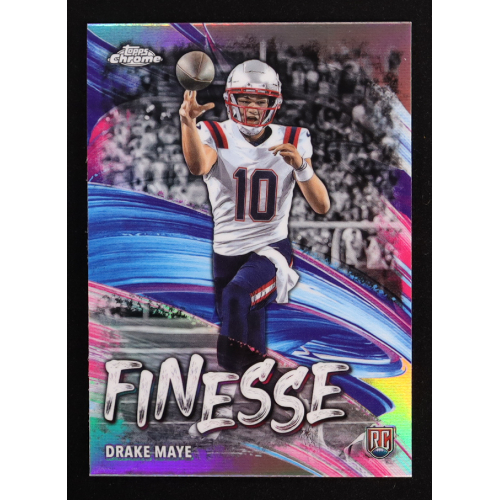 Drake Maye 2024 Topps Chrome Finesse Refractors #F2 RC at PristineAuction.com