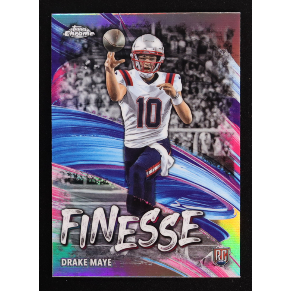 Drake Maye 2024 Topps Chrome Finesse Refractors #F2 RC at PristineAuction.com
