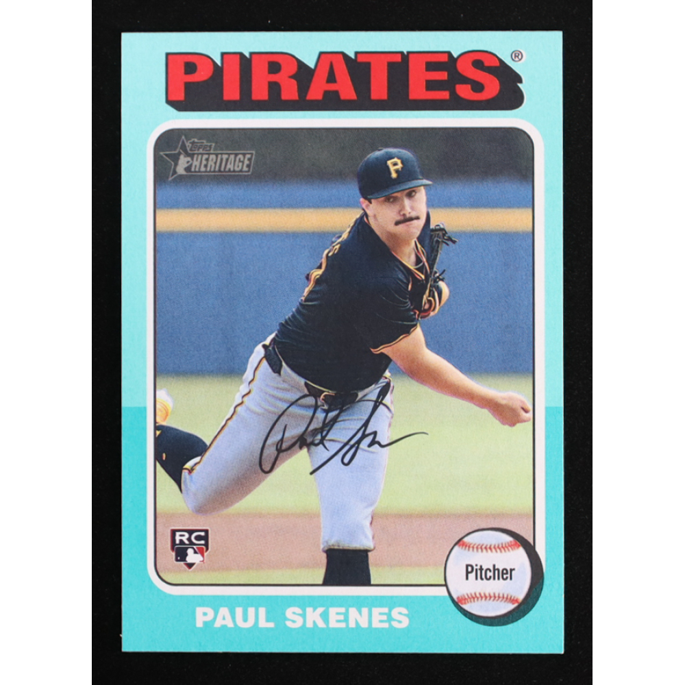 Paul Skenes 2024 Topps Heritage Aqua Border #594 RC at PristineAuction.com