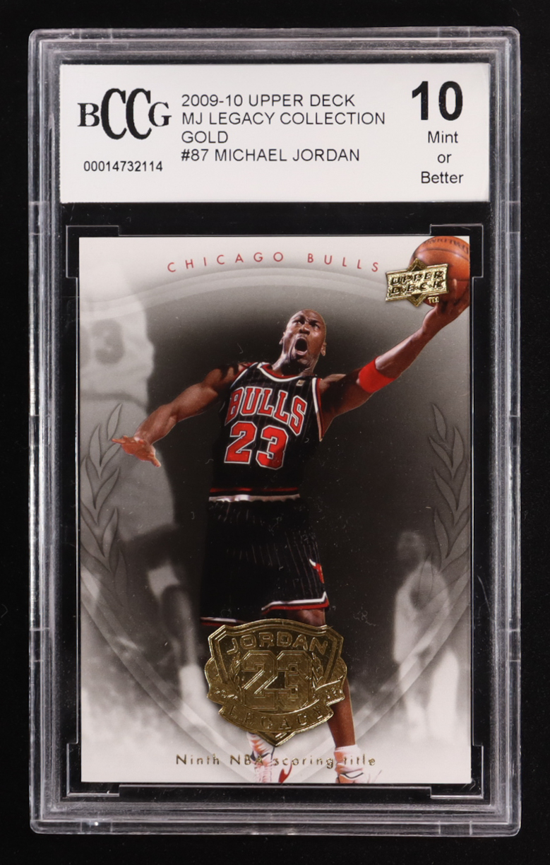 Michael Jordan 2009-10 Upper Deck Michael Jordan Legacy Collection Gold #87 (BCCG 10) at PristineAuction.com Michael Jordan 2009-10 Upper Deck Michael Jordan Legacy Collection Gold #87 (BCCG 10) at PristineAuction.com