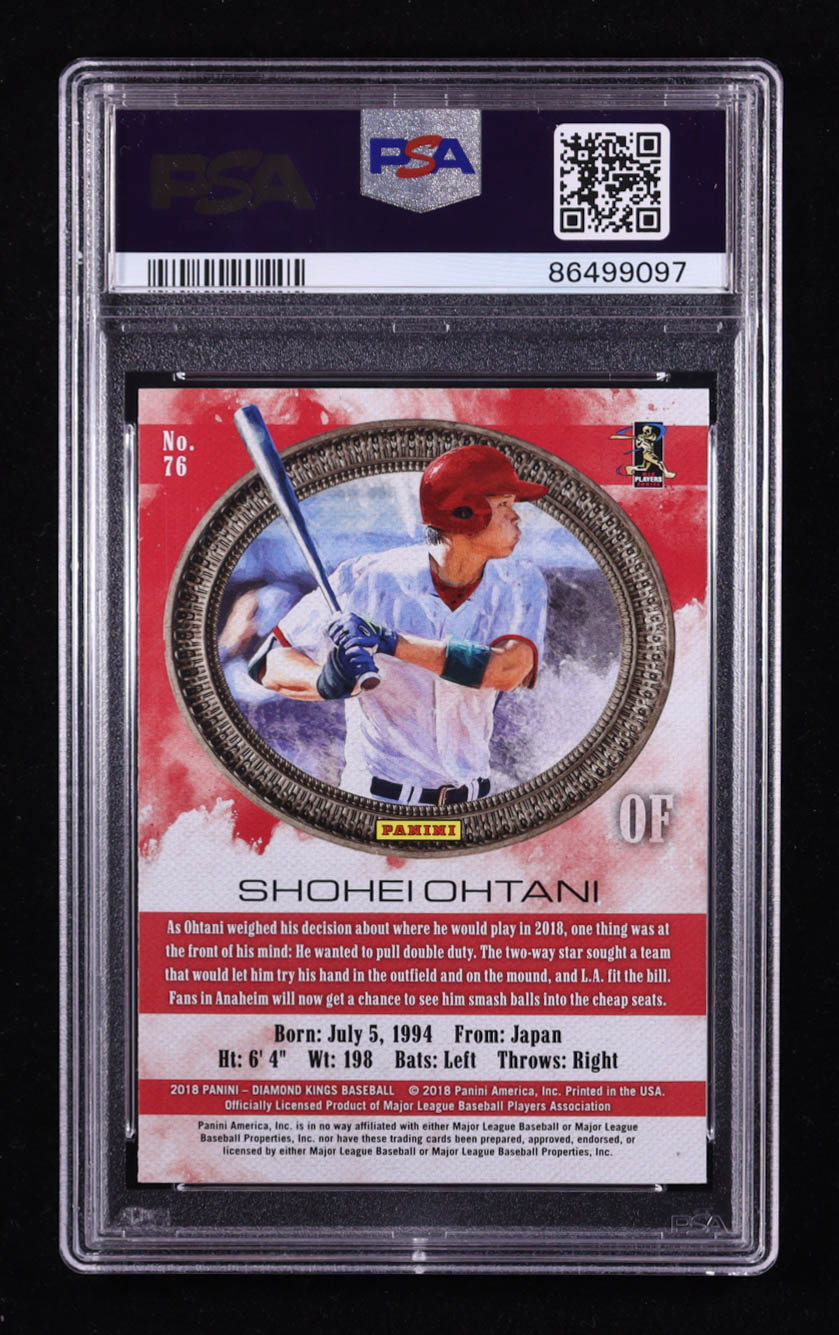 Shohei Ohtani 2018 Diamond Kings #76 RC (PSA 10) at PristineAuction.com Shohei Ohtani 2018 Diamond Kings #76 RC (PSA 10) at PristineAuction.com