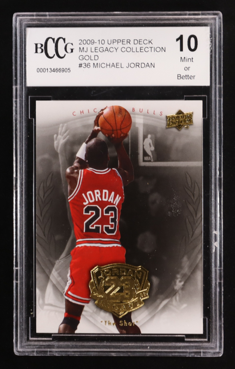 Michael Jordan 2009-10 Upper Deck Michael Jordan Legacy Collection Gold #36 (BCCG 10) at PristineAuction.com Michael Jordan 2009-10 Upper Deck Michael Jordan Legacy Collection Gold #36 (BCCG 10) at PristineAuction.com
