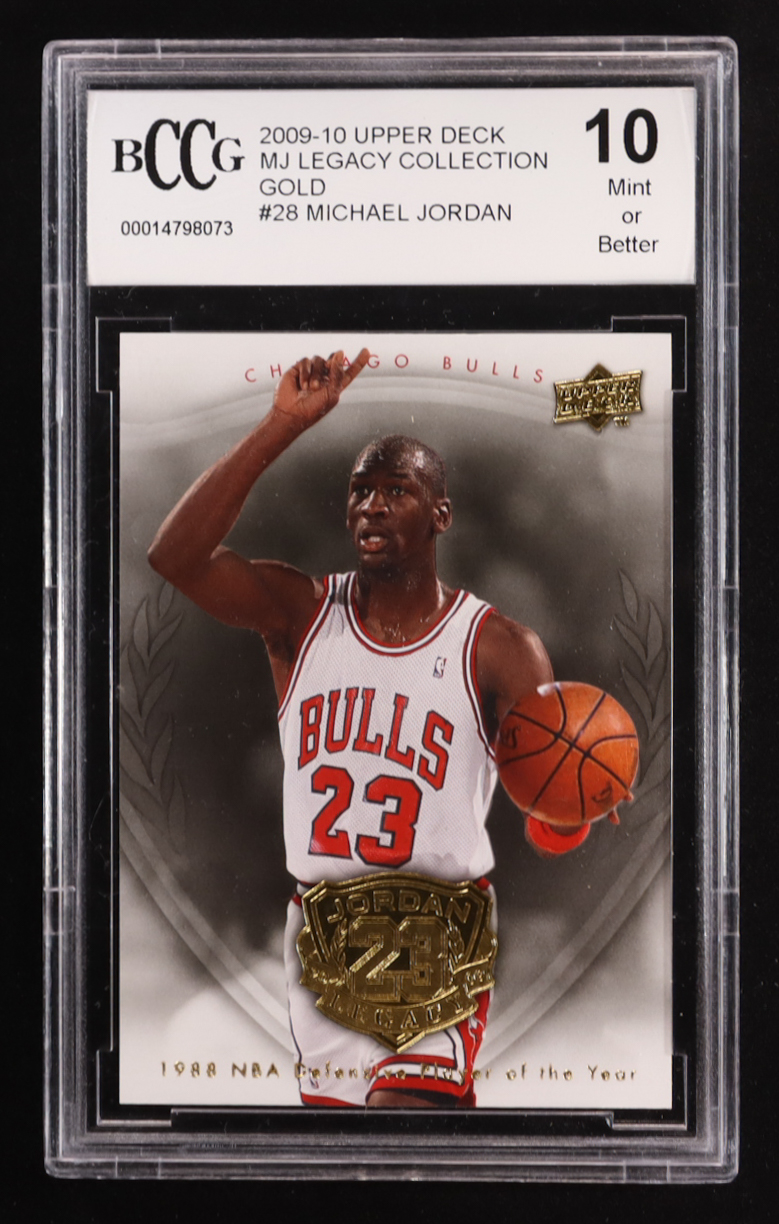 Michael Jordan 2009-10 Upper Deck Michael Jordan Legacy Collection Gold #28 (BCCG 10) at PristineAuction.com Michael Jordan 2009-10 Upper Deck Michael Jordan Legacy Collection Gold #28 (BCCG 10) at PristineAuction.com
