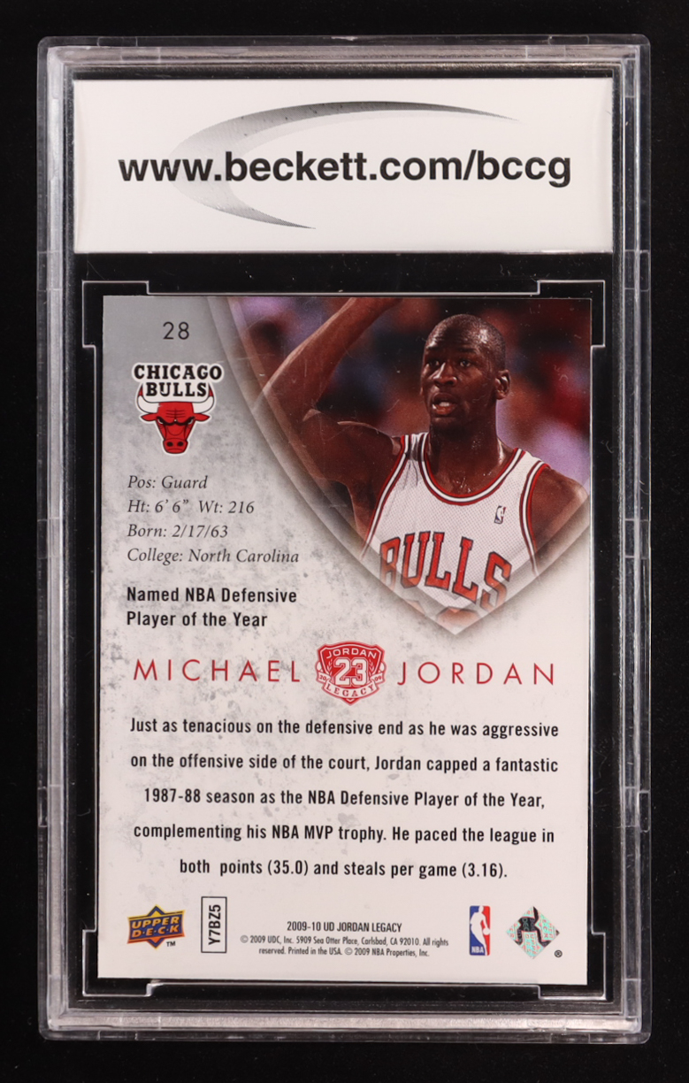 Michael Jordan 2009-10 Upper Deck Michael Jordan Legacy Collection Gold #28 (BCCG 10) at PristineAuction.com Michael Jordan 2009-10 Upper Deck Michael Jordan Legacy Collection Gold #28 (BCCG 10) at PristineAuction.com