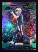 Drake Maye 2024 Panini Prizm Fireworks Prizms Green #22 RC at PristineAuction.com