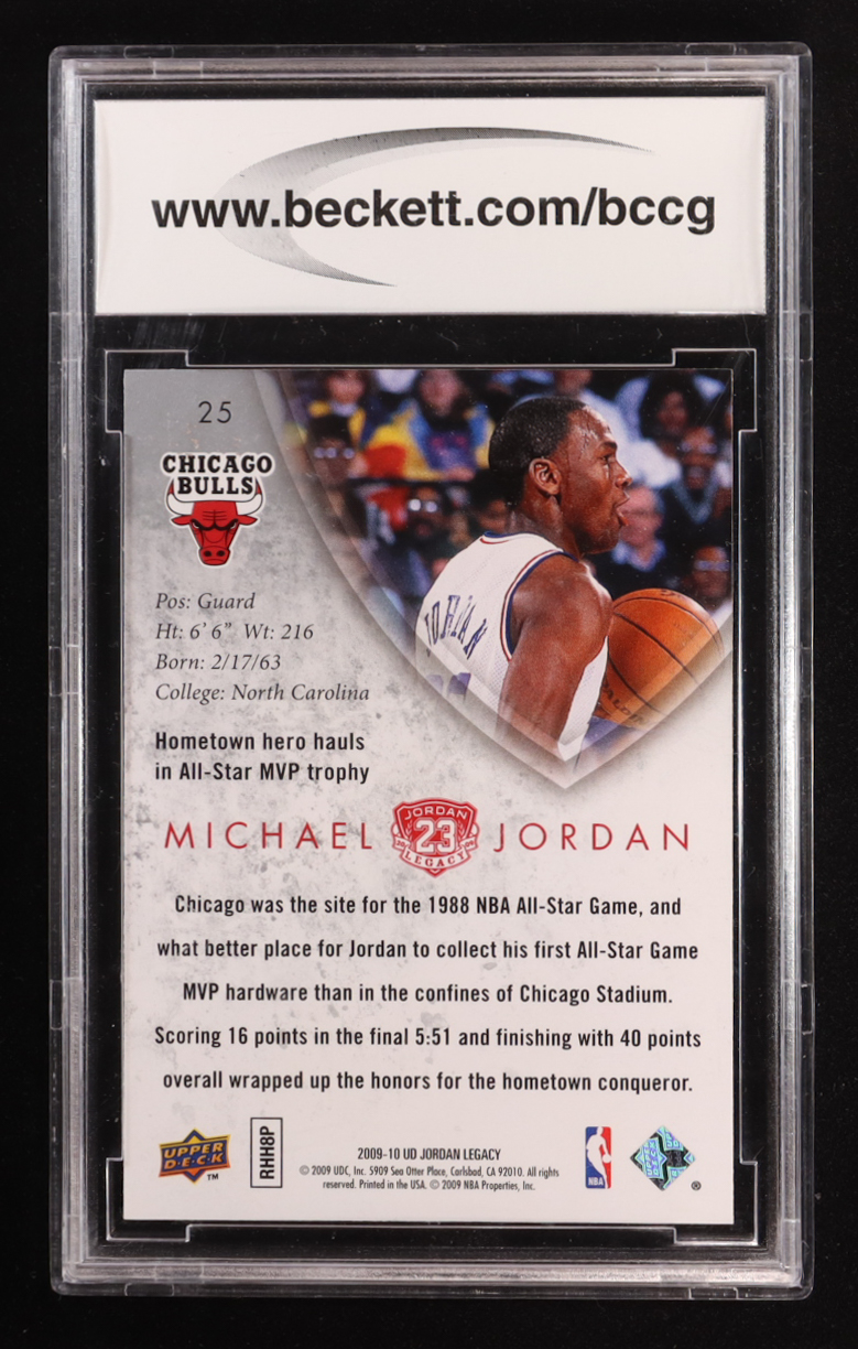 Michael Jordan 2009-10 Upper Deck Michael Jordan Legacy Collection Gold #25 (BCCG 10) at PristineAuction.com Michael Jordan 2009-10 Upper Deck Michael Jordan Legacy Collection Gold #25 (BCCG 10) at PristineAuction.com