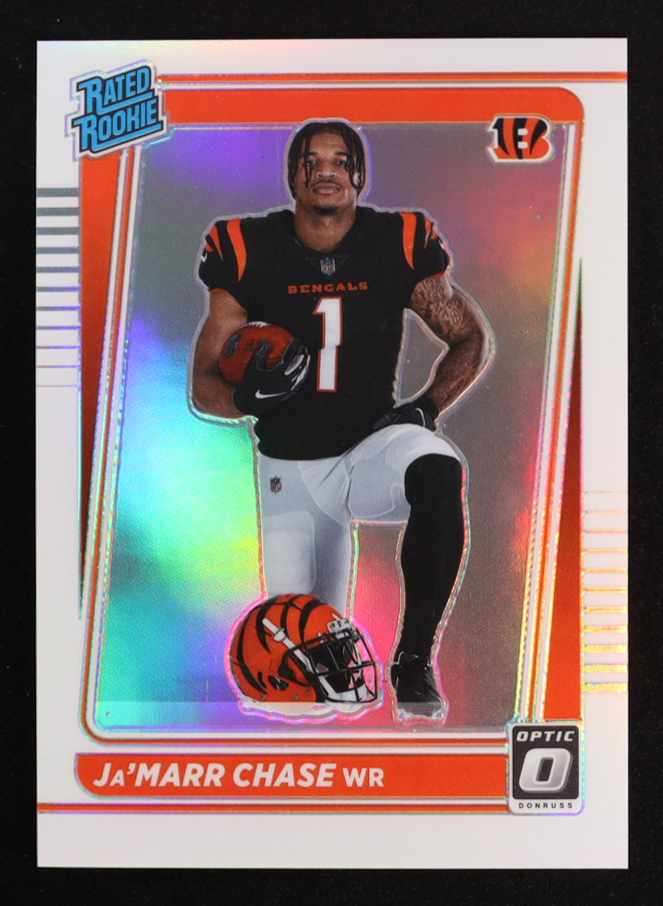 Ja'Marr Chase 2021 Donruss Optic Holo #207 RR RC at PristineAuction.com Ja'Marr Chase 2021 Donruss Optic Holo #207 RR RC at PristineAuction.com
