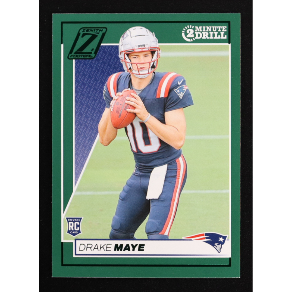 Drake Maye 2024 Zenith Two Minute Drill #129 RC at PristineAuction.com