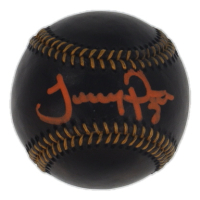 Jeremy Pena Signed OML Black Leather Baseball (Beckett) at PristineAuction.com