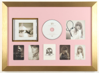 Taylor Swift Signed Custom Framed "Tortured Poets Society" CD Album Insert Display With Disc Case, Disc & (5) Swift Cards (PSA) at PristineAuction.com