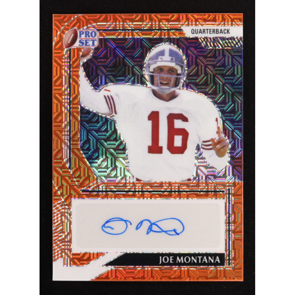 Joe Montana 2022 Leaf Pro Set Metal Mojo Orange #PAJM1 #1/3 at PristineAuction.com