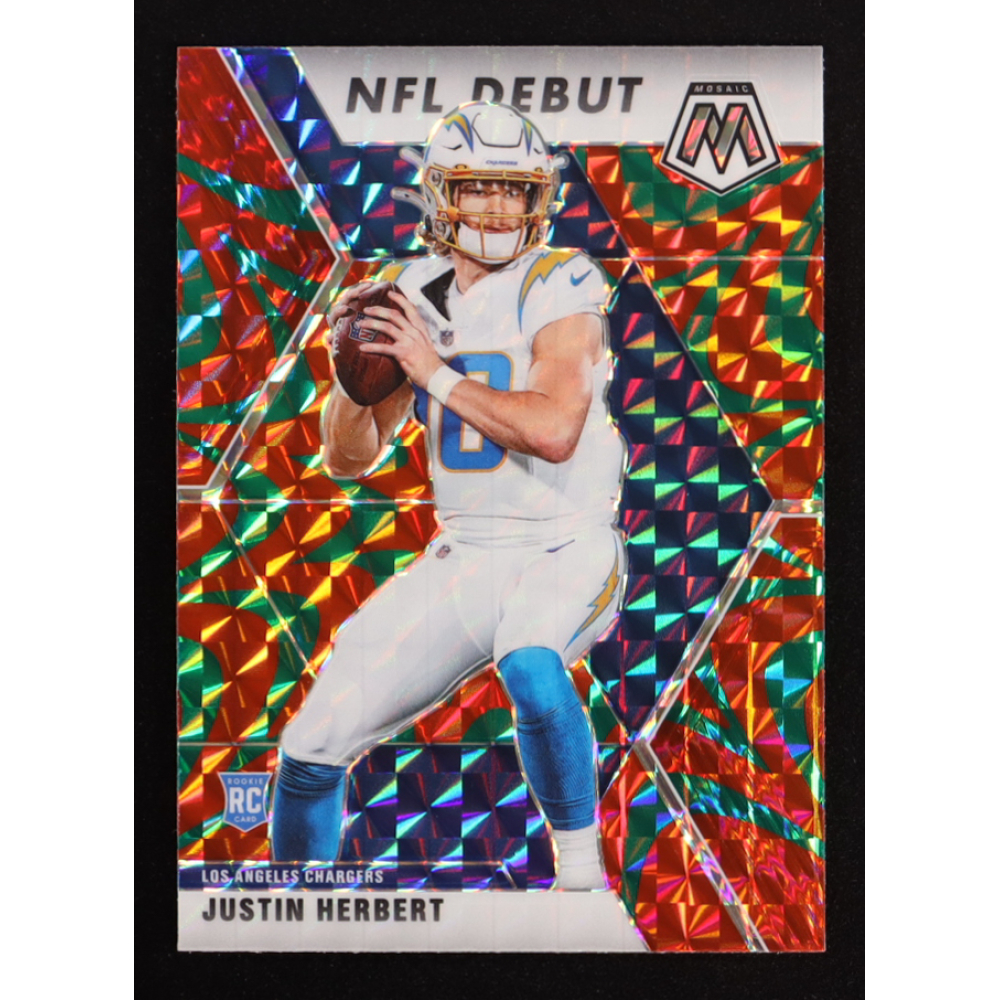 Justin Herbert 2020 Panini Mosaic Mosaic Reactive Orange DEB #263 RC at PristineAuction.com