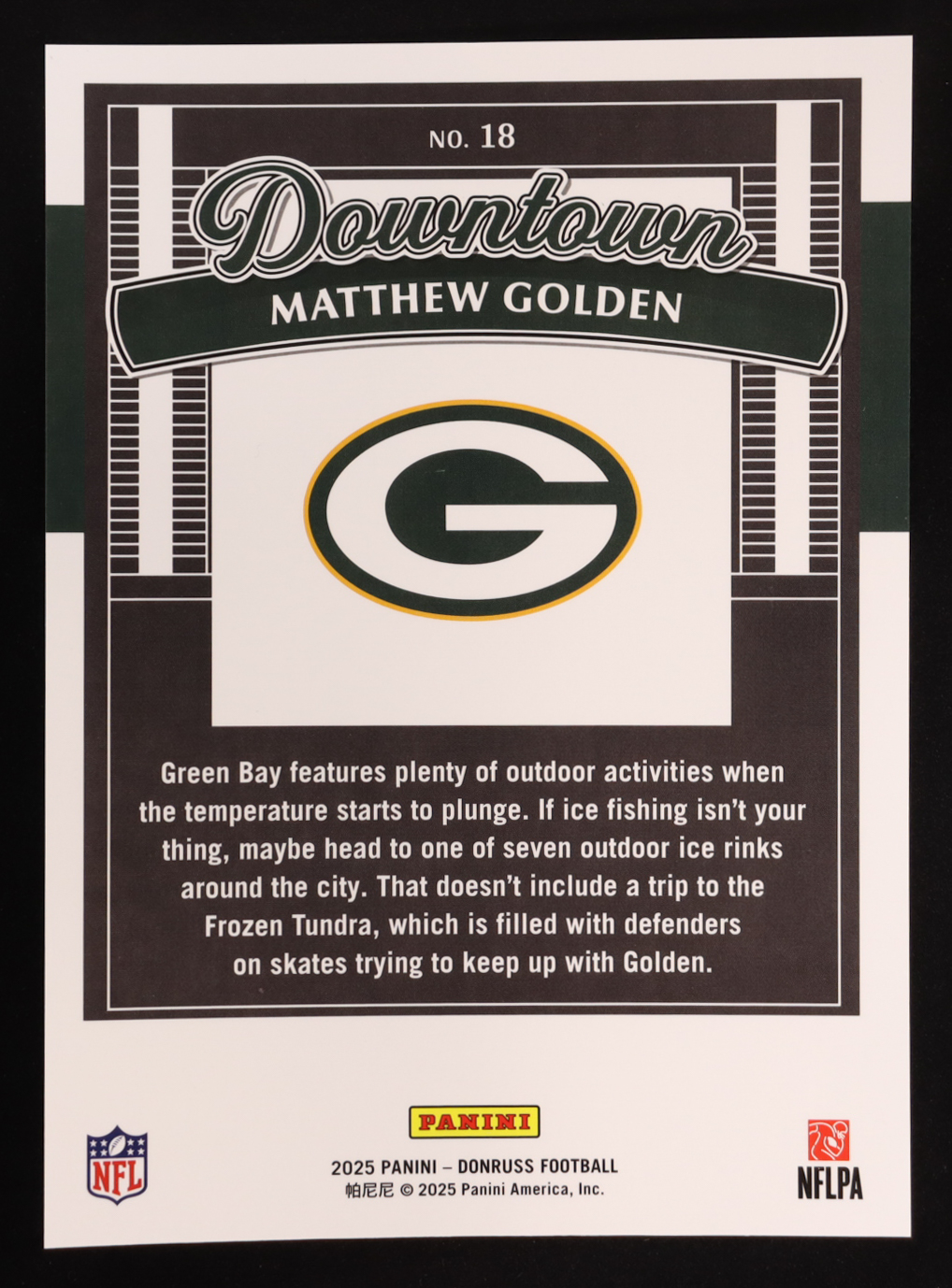 Matthew Golden 2025 Donruss Downtown! Oversize #18 RC at PristineAuction.com Matthew Golden 2025 Donruss Downtown! Oversize #18 RC at PristineAuction.com