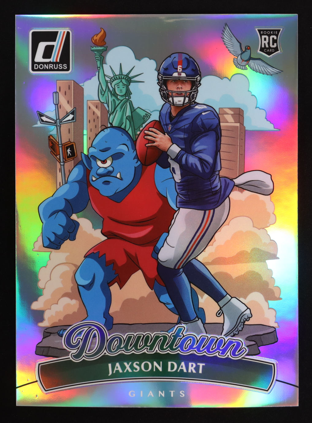 Jaxson Dart 2025 Donruss Downtown! Oversized #14 RC at PristineAuction.com Jaxson Dart 2025 Donruss Downtown! Oversized #14 RC at PristineAuction.com