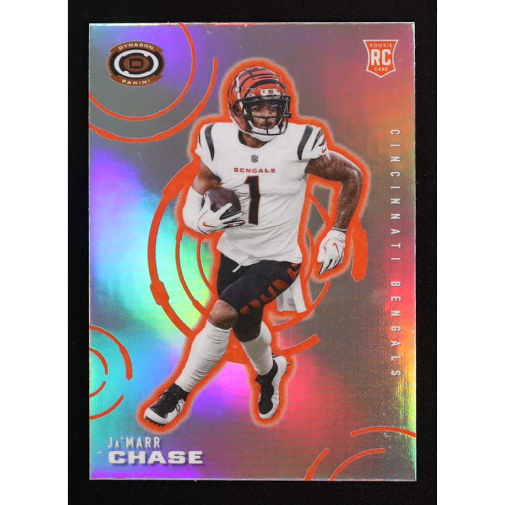 Ja'Marr Chase 2021 Panini Chronicles Dynagon Rookies Silver #9 RC at PristineAuction.com