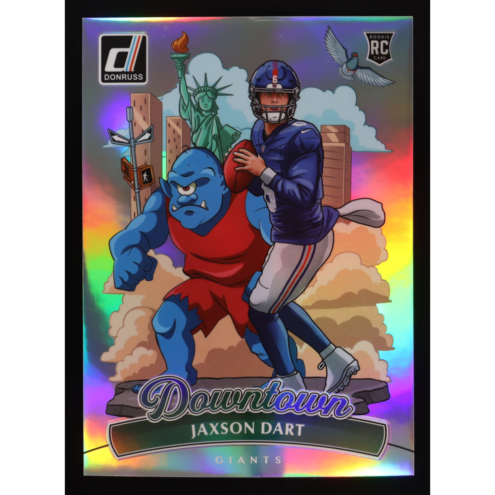 Jaxson Dart 2025 Donruss Downtown! Oversized #14 RC at PristineAuction.com
