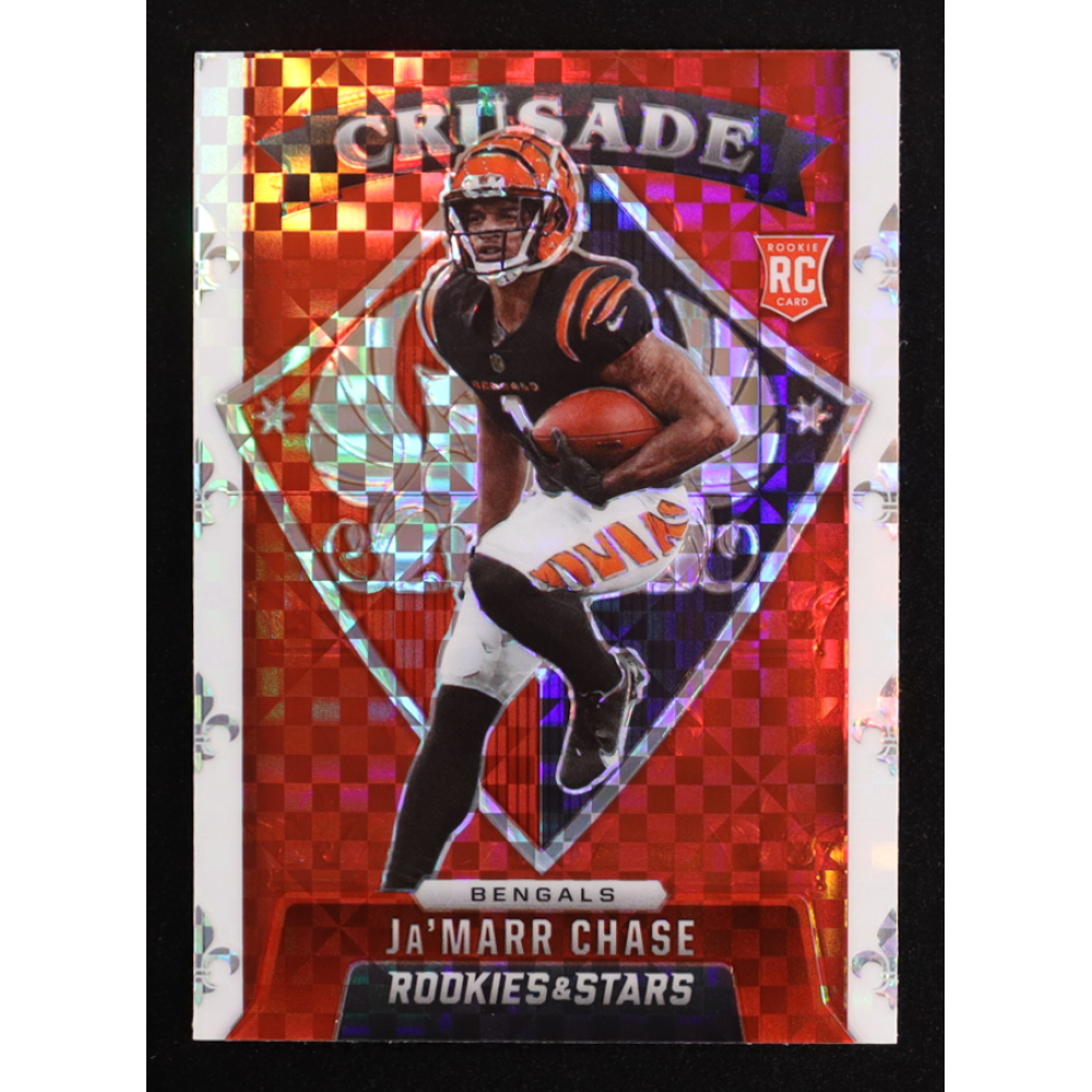 Ja'Marr Chase 2021 Rookies and Stars Crusade Red Plaid #26 RC at PristineAuction.com