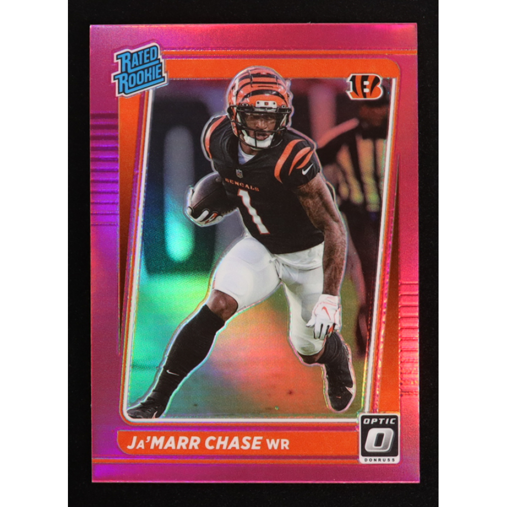 Ja'Marr Chase 2021 Donruss Optic Pink #207 RR RC at PristineAuction.com