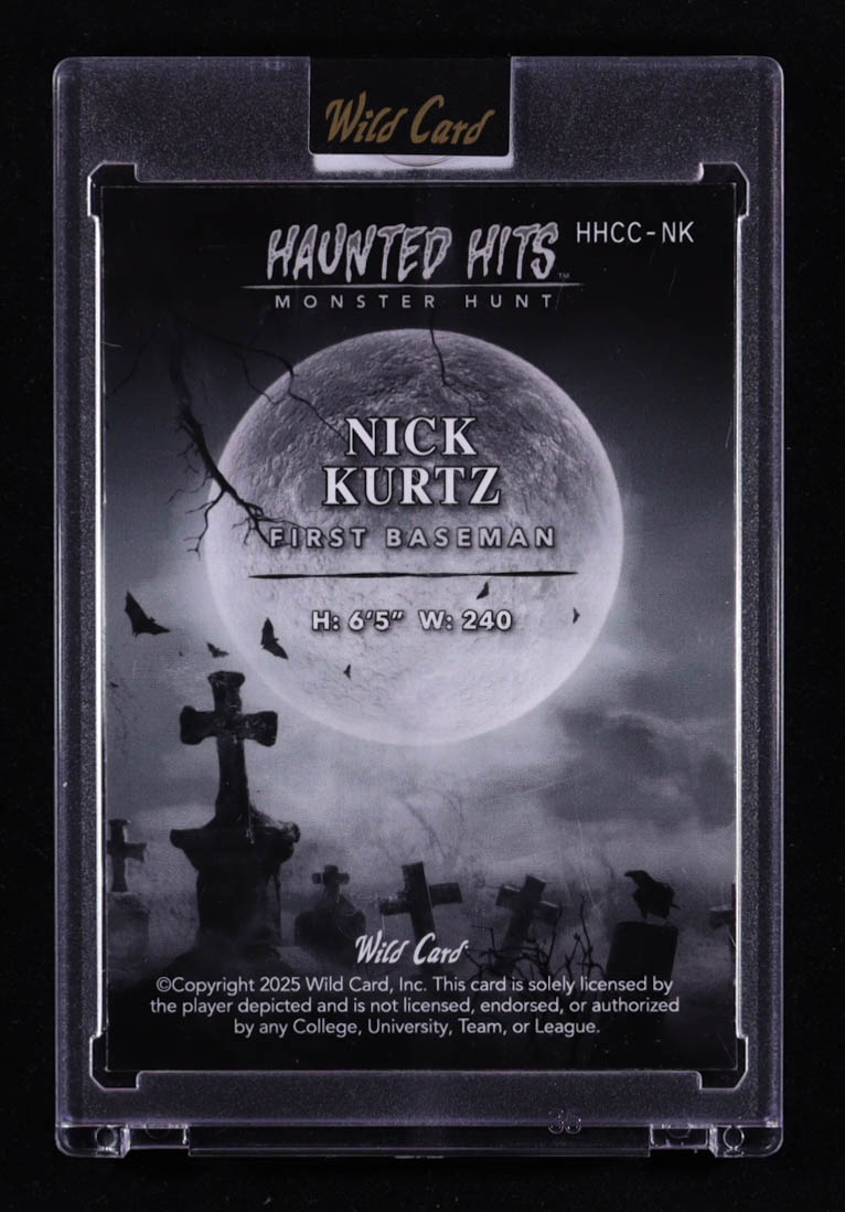 Nick Kurtz 2025 Wild Card Haunted Hits Monster Hunt #HHCC-NK RC #1/3 at PristineAuction.com Nick Kurtz 2025 Wild Card Haunted Hits Monster Hunt #HHCC-NK RC #1/3 at PristineAuction.com