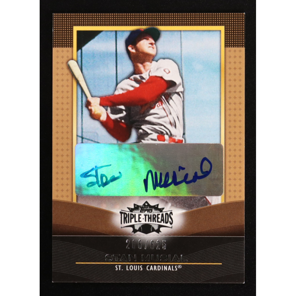 Stan Musial Signed 2011 Topps Triple Threads Sepia #55 #206/625 (Musial) at PristineAuction.com