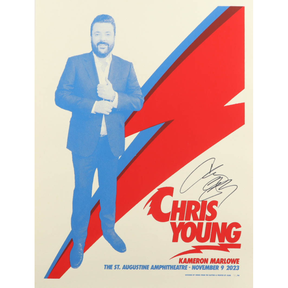 Chris Young Signed LE 18x24 Concert Poster (JSA) at PristineAuction.com