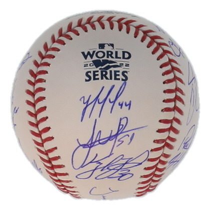 Astros Official 2022 World Series Logo Baseball Team-Signed by (22) with Yordan Alvarez, Kyle Tucker, Martin Maldonado, Framber Valdez (Beckett) at PristineAuction.com Astros Official 2022 World Series Logo Baseball Team-Signed by (22) with Yordan Alvarez, Kyle Tucker, Martin Maldonado, Framber Valdez (Beckett) at PristineAuction.com