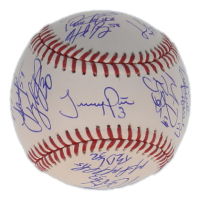 Astros Official 2022 World Series Logo Baseball Team-Signed by (22) with Yordan Alvarez, Kyle Tucker, Martin Maldonado, Framber Valdez (Beckett) at PristineAuction.com