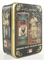 Complete Set of (5) Mickey Mantle Metallic Impressions Embossed Metal Collector Cards in Original Tin Box at PristineAuction.com