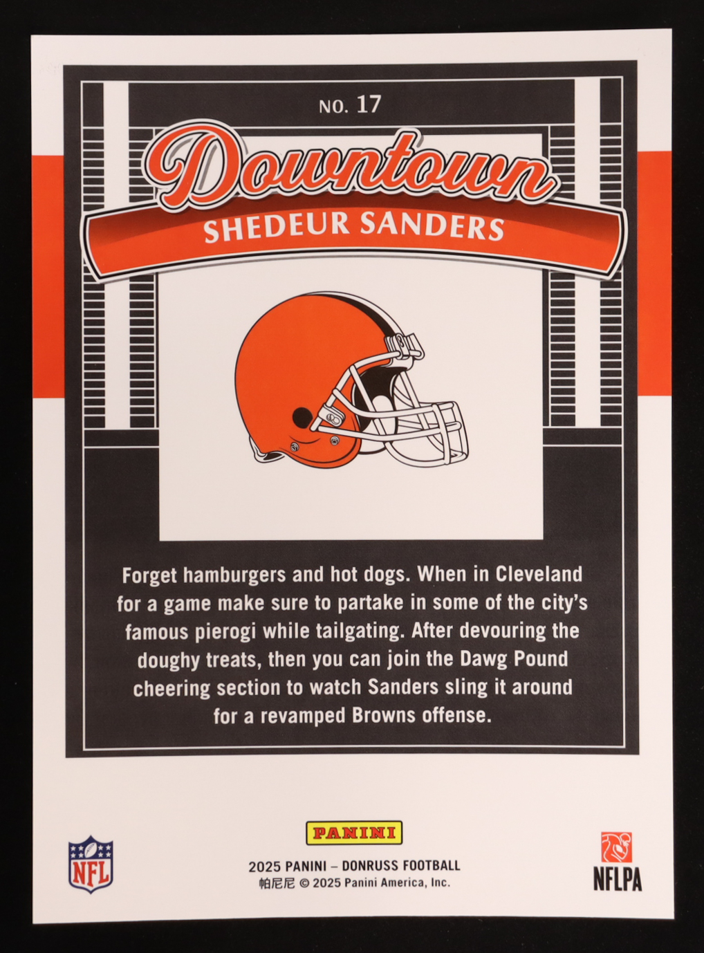Shedeur Sanders 2025 Donruss Downtown! Oversized #17 RC at PristineAuction.com Shedeur Sanders 2025 Donruss Downtown! Oversized #17 RC at PristineAuction.com