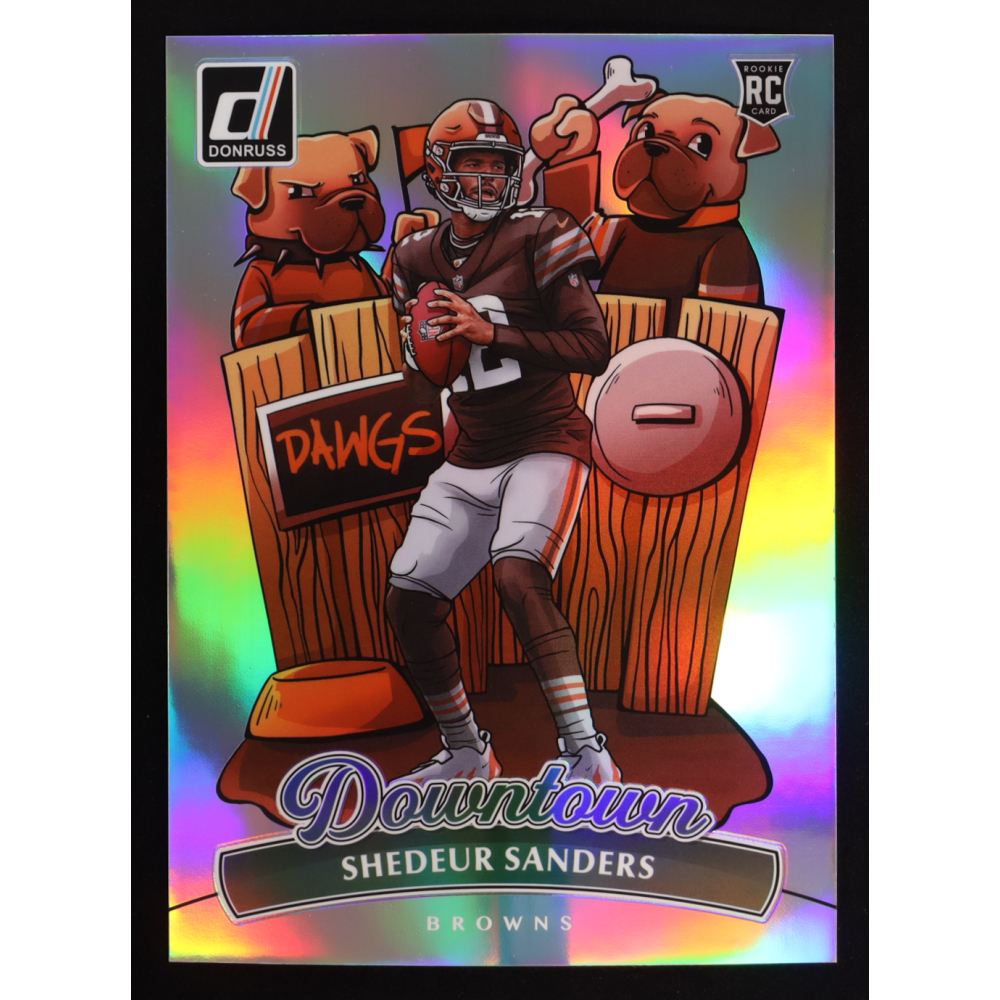 Shedeur Sanders 2025 Donruss Downtown! Oversized #17 RC at PristineAuction.com